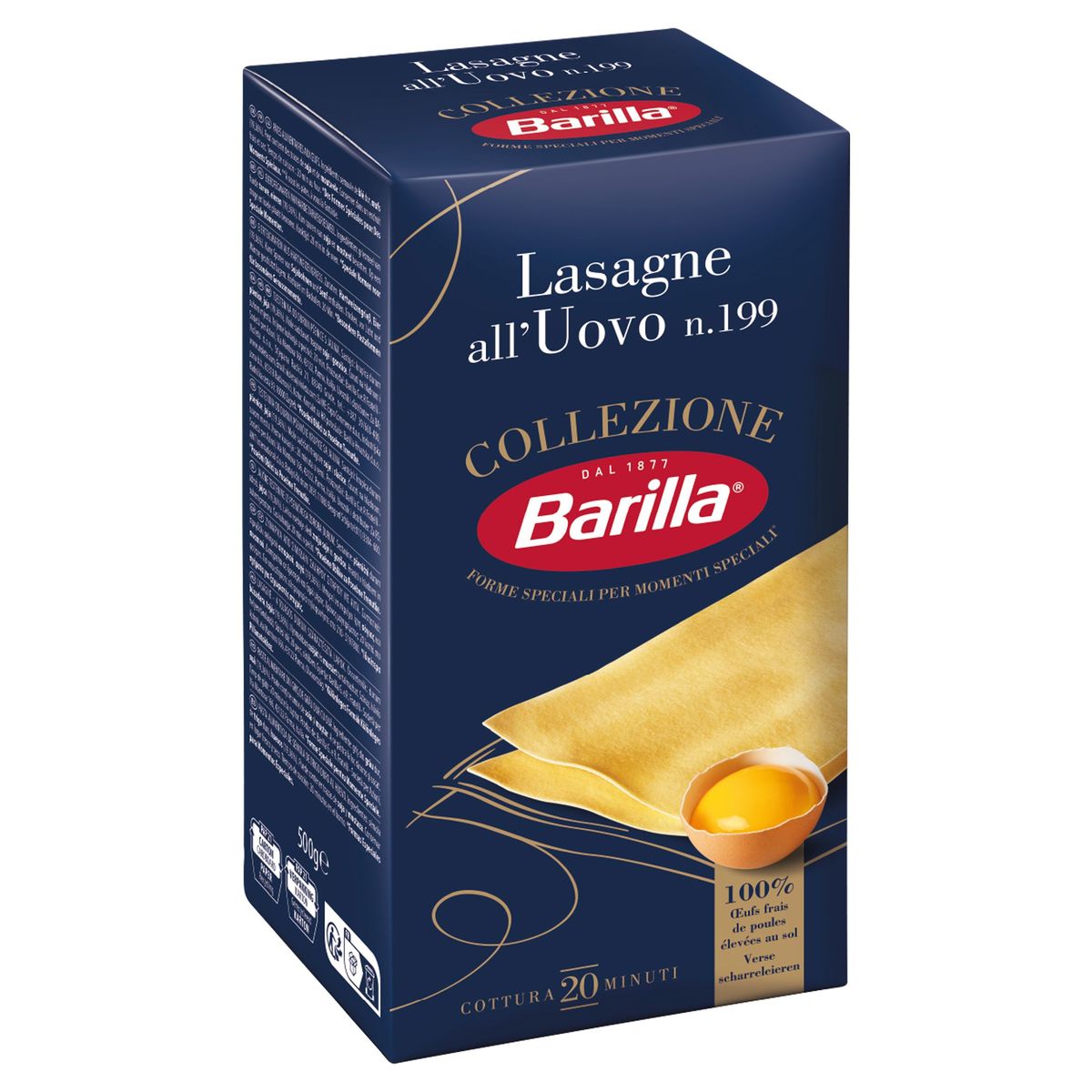 Barilla Pâtes Lasagne all'Uovo Collezione 500g