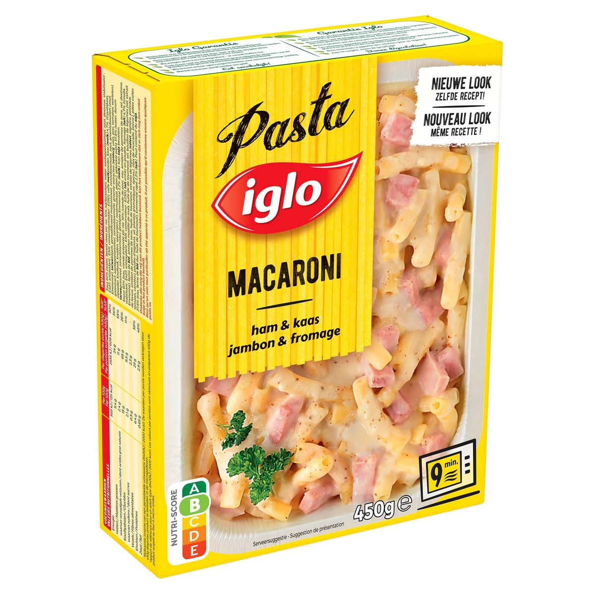 Iglo Macaroni met Ham en Kaas 450 g