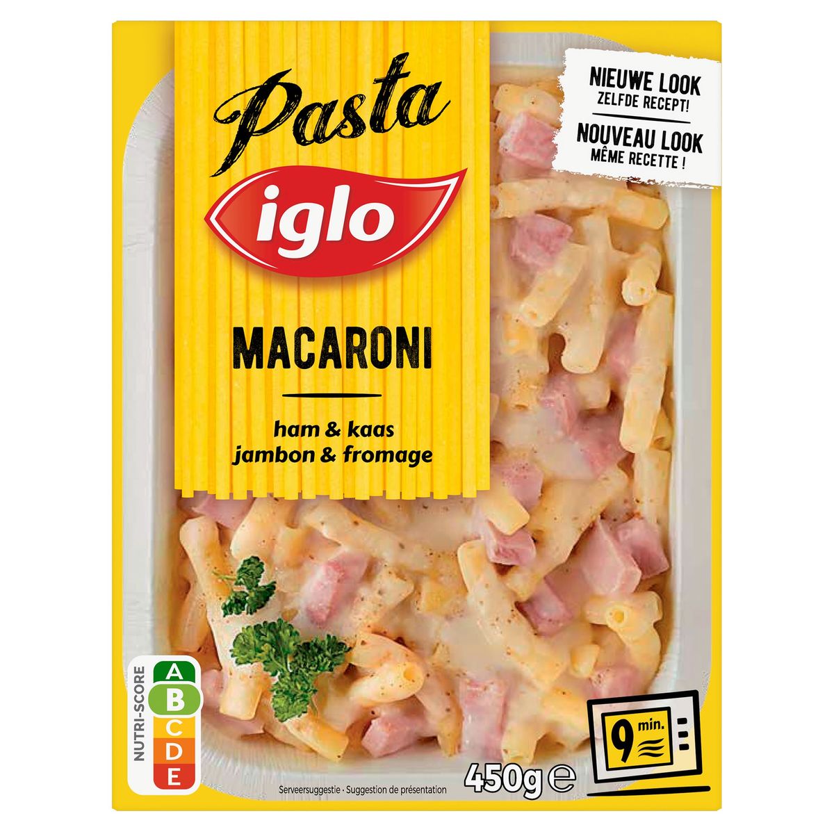Iglo Pasta Macaroni Ham & Kaas 1 portie 450 g