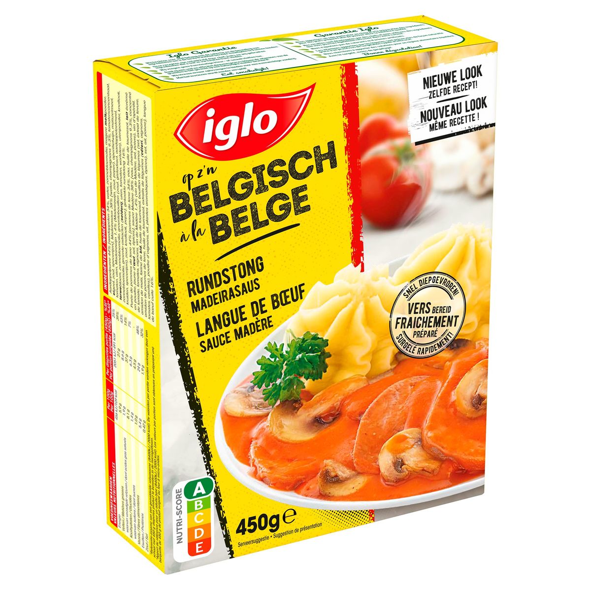 Iglo Langue de Bœuf Sauce Madère 1 portion 450 g
