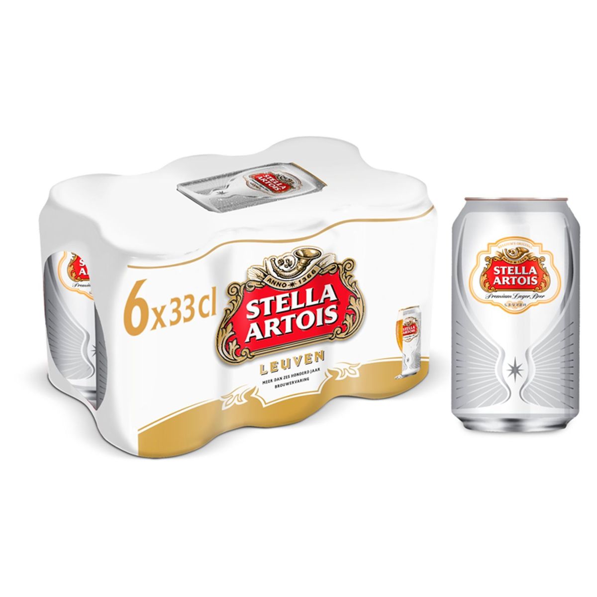 Stella Artois Belgium Premium Lager Beer Blikken 6 x 33 cl