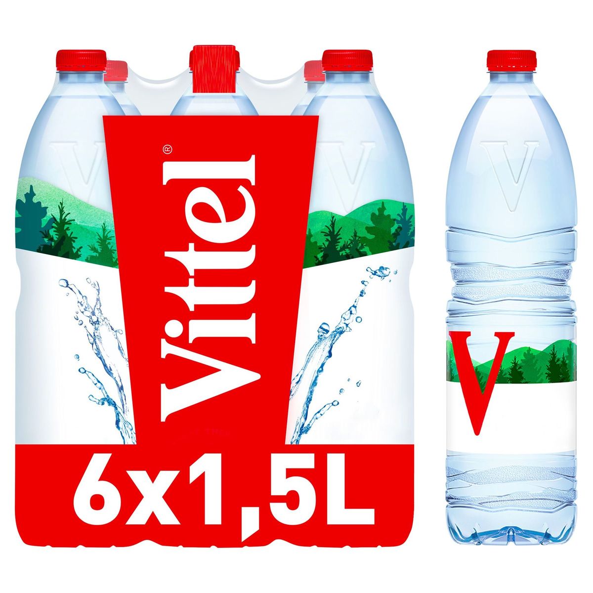 Vittel eau minérale naturelle non-pétillante 6 x 1.5 L