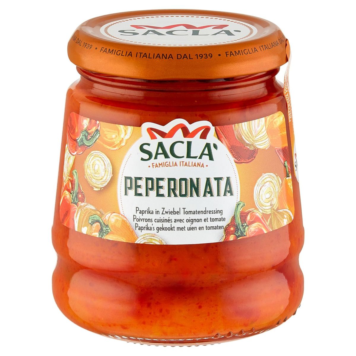 Sacla Peperonata Poivrons Cuisinés avec Oignon et Tomate 290 g
