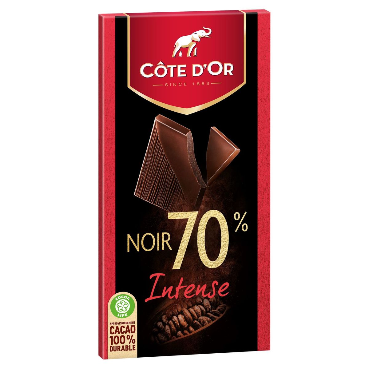 Côte d'Or Tablette De Chocolat Noir Fin Intense 70% 100 g