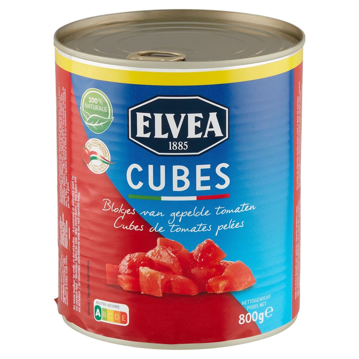 Elvea Cubes Blokjes van Gepelde Tomaten 800 g