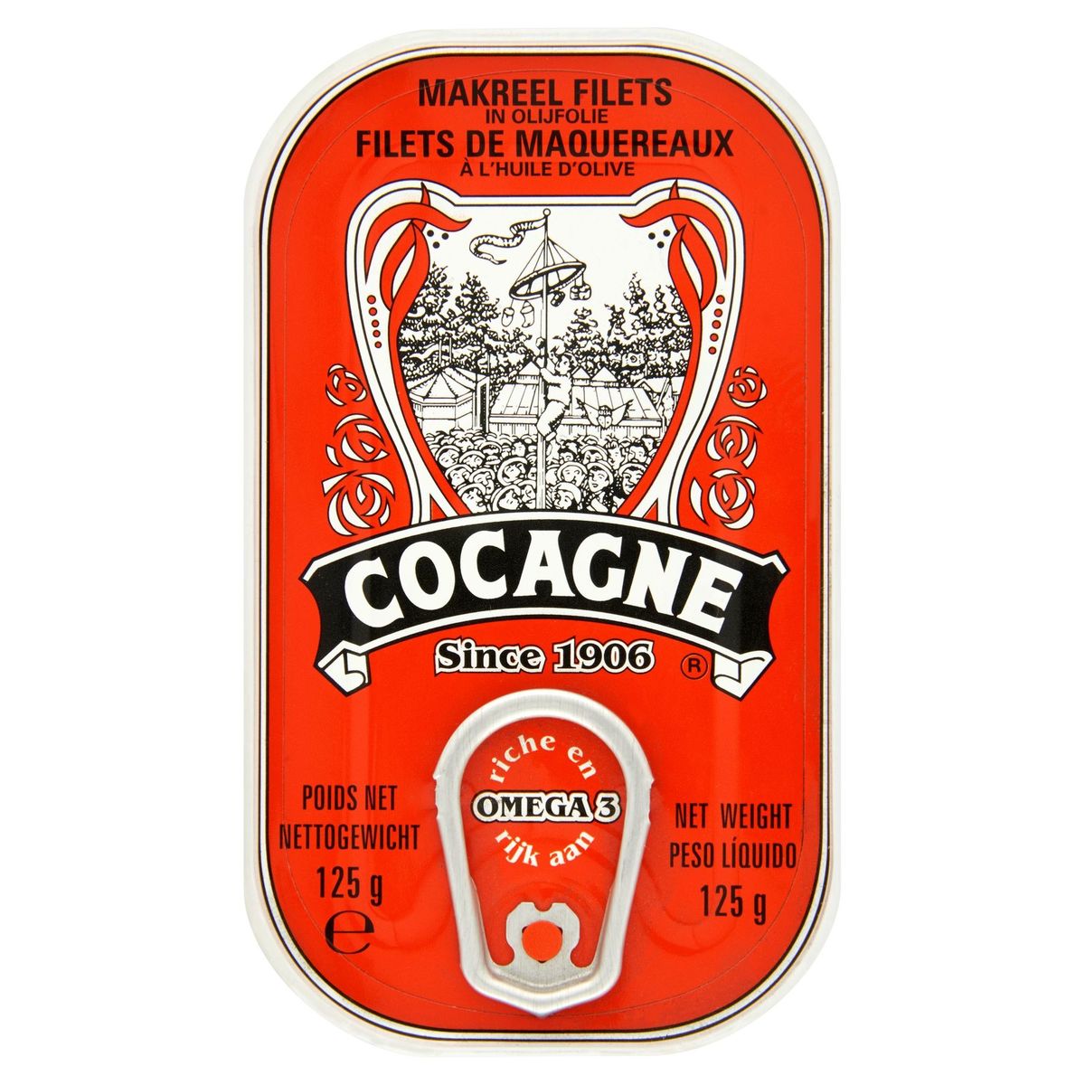 Cocagne Makreel Filets in Olijfolie 125 g Carrefour Site