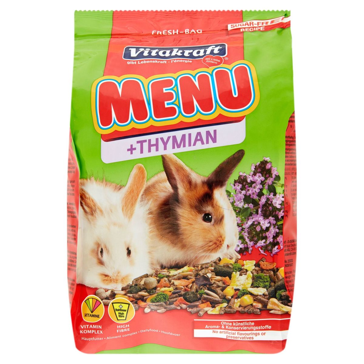 Vitakraft Menu + Thymian aliment complet pour lapins nains 1 kg