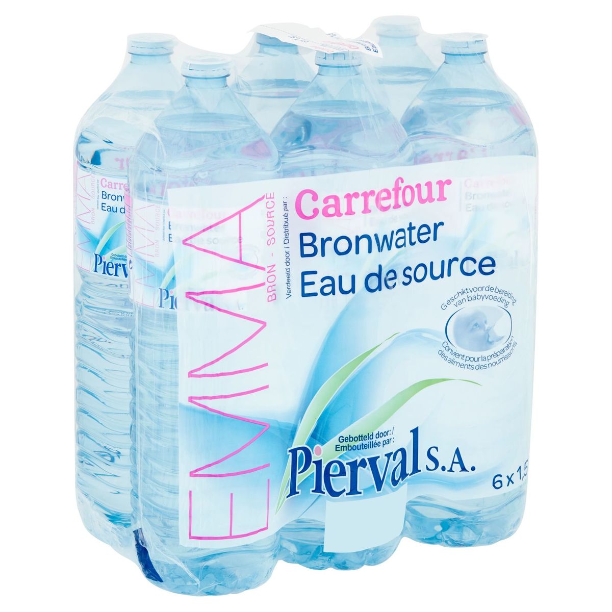 Carrefour Pierval Bronwater 6 x 1.5 L