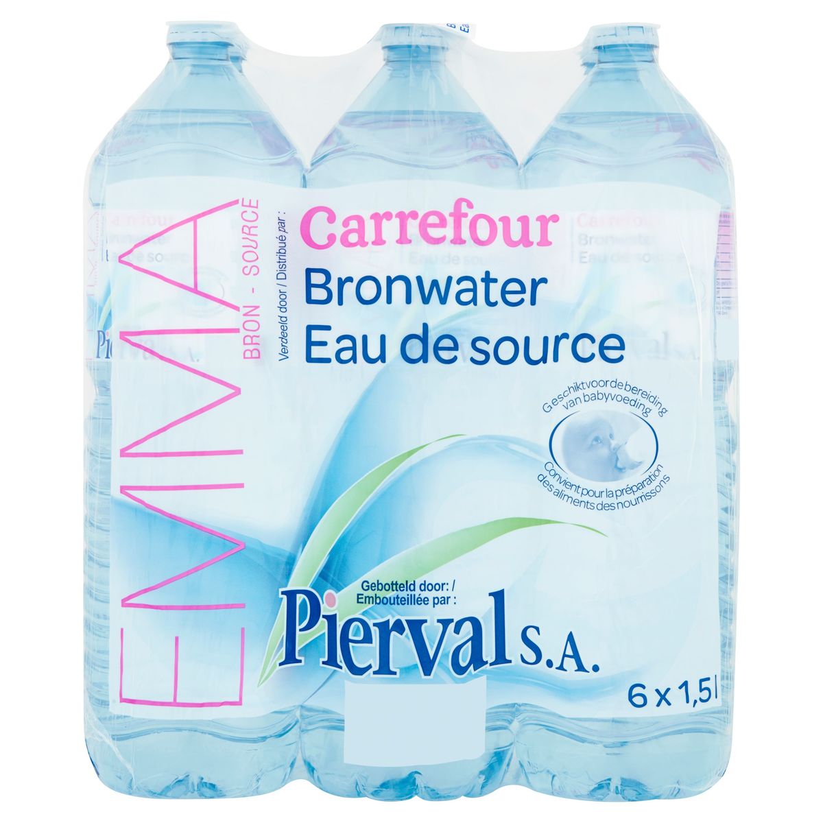Carrefour Pierval Eau de Source 6 x 1.5 L