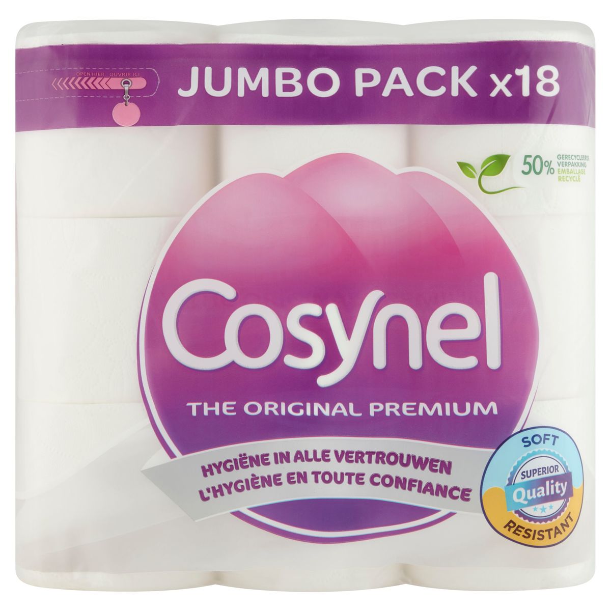 Cosynel The Original Premium Wit Toiletpapier 3-Lagen 9 Rollen
