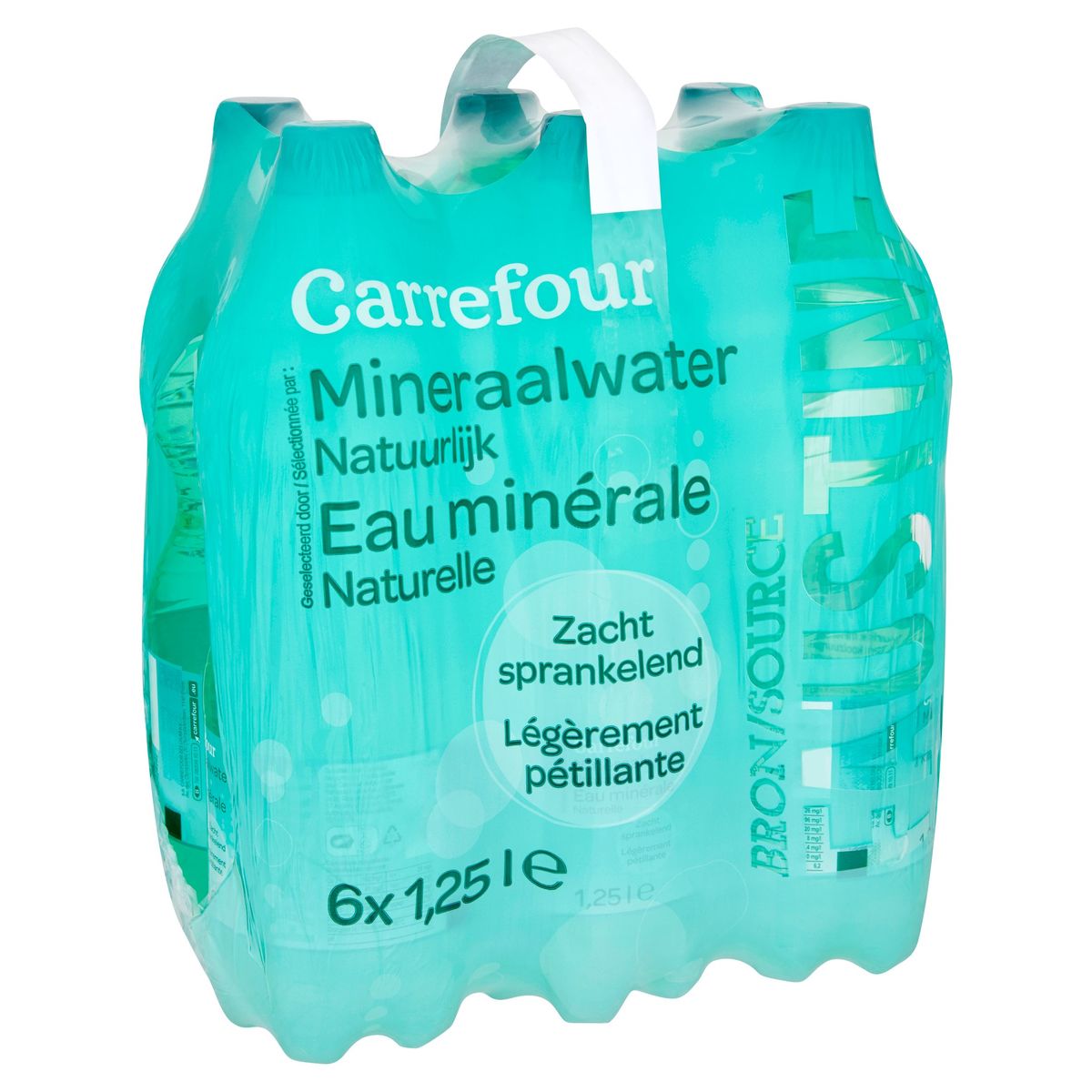 Carrefour Mineraalwater Natuurlijk Zacht Sprankelend 6 x 1.25 L