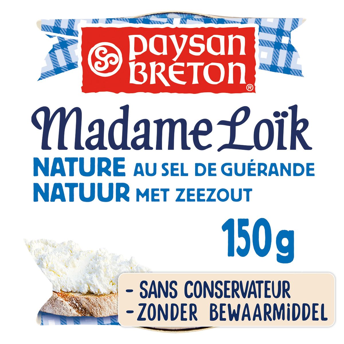 Paysan Breton Fromage Fouetté Madame Loïk Nature au Sel Guérande 150 g