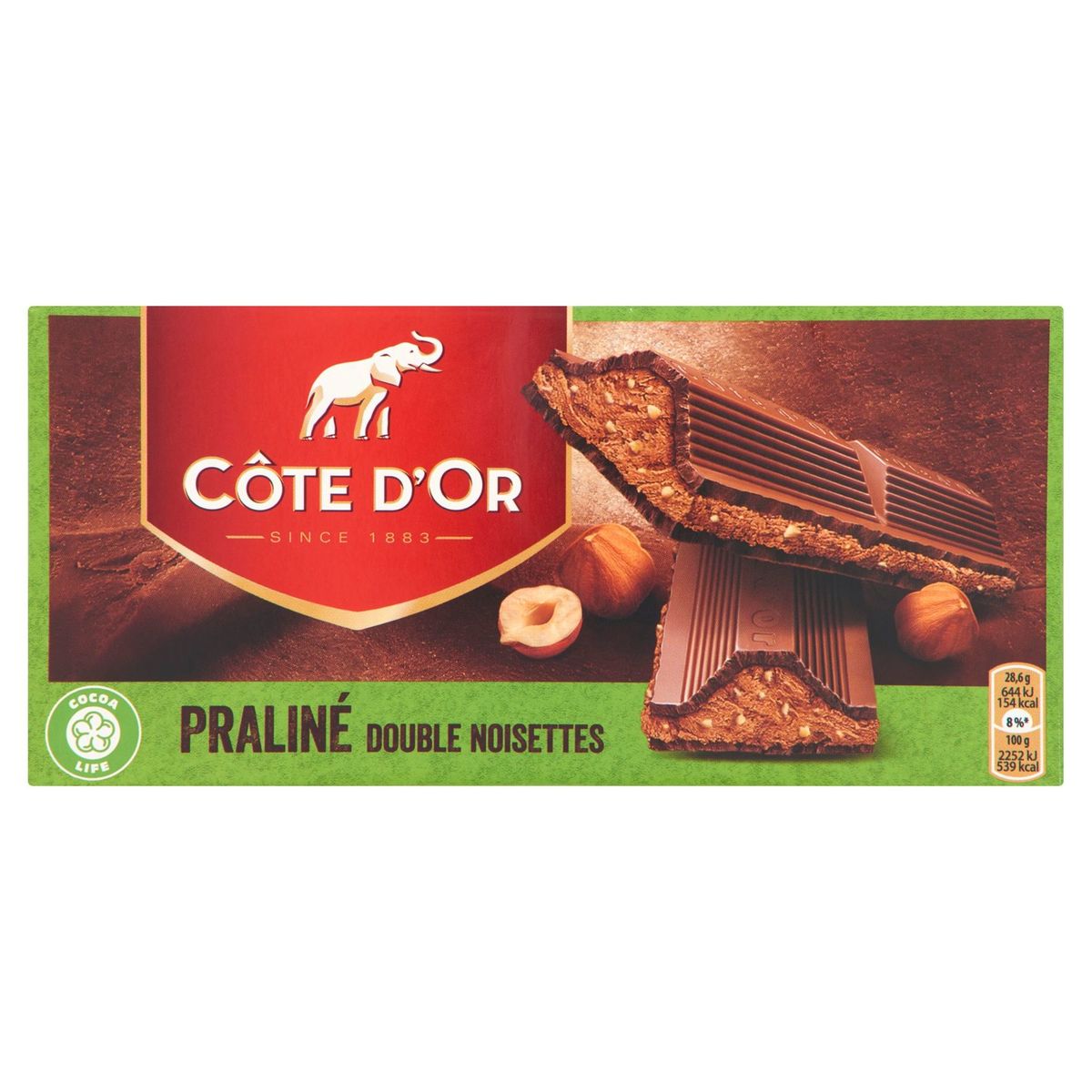 Côte d'Or Praliné Melk Chocolade Tablet Praliné Double Noisettes 200 g
