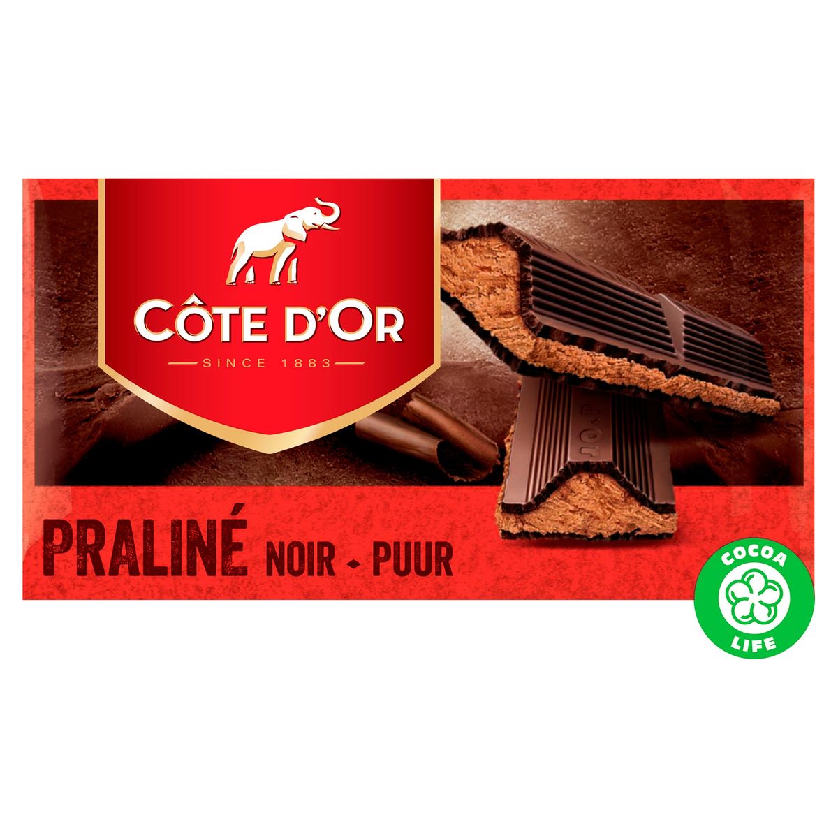 Côte d'Or Tablette De Chocolat Noir Praliné 200 g