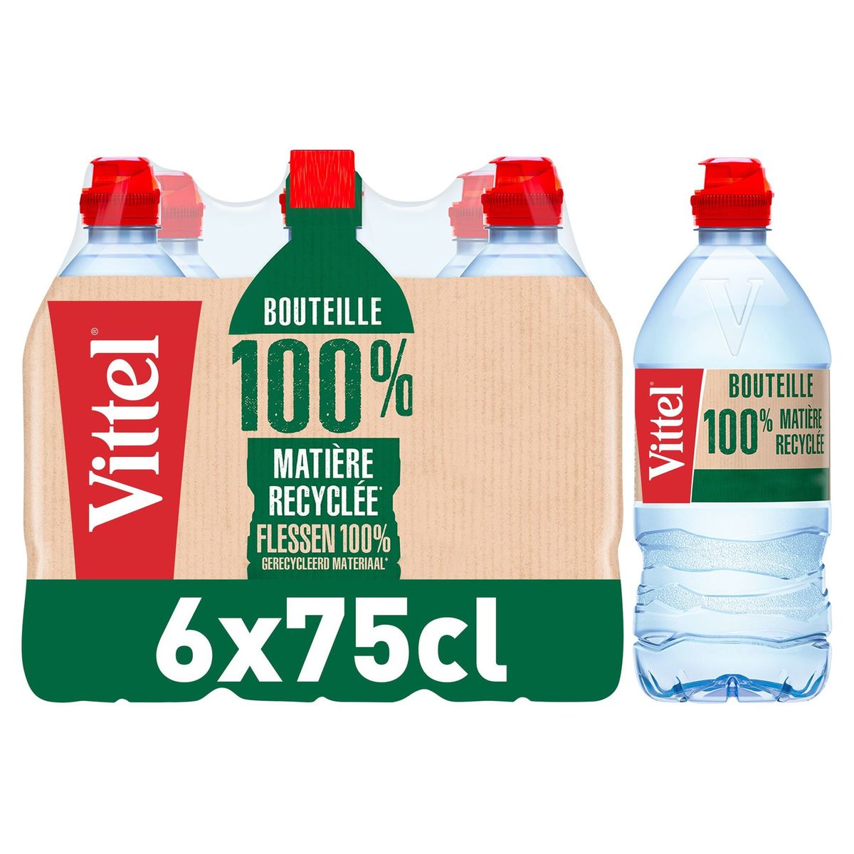Vittel eau minérale naturelle non-pétillante 6 x 75 cl