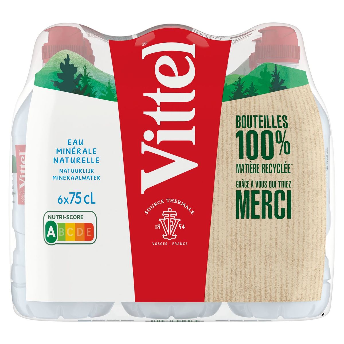 Vittel natuurlijk mineraalwater niet bruisend 6 x 75cl