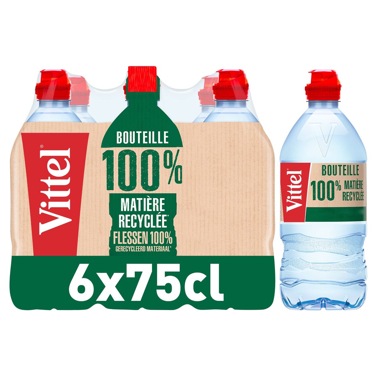 Vittel eau minérale naturelle non pétillante 6 x 75cl