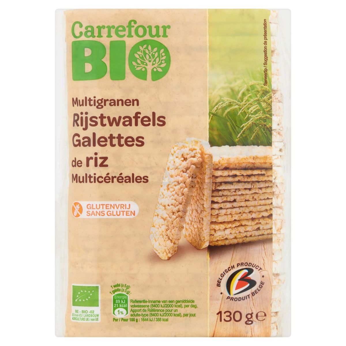 Carrefour Bio Multigranen Rijstwafels 130 g