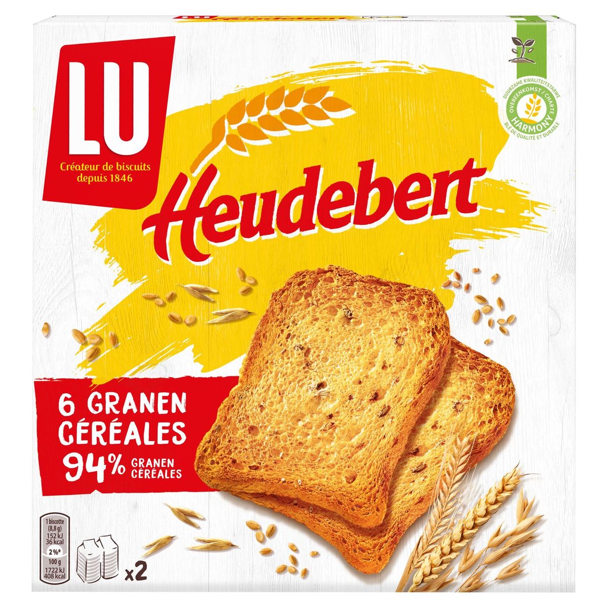 LU Heudebert Toasts Crackers 6 Céréales 300 g
