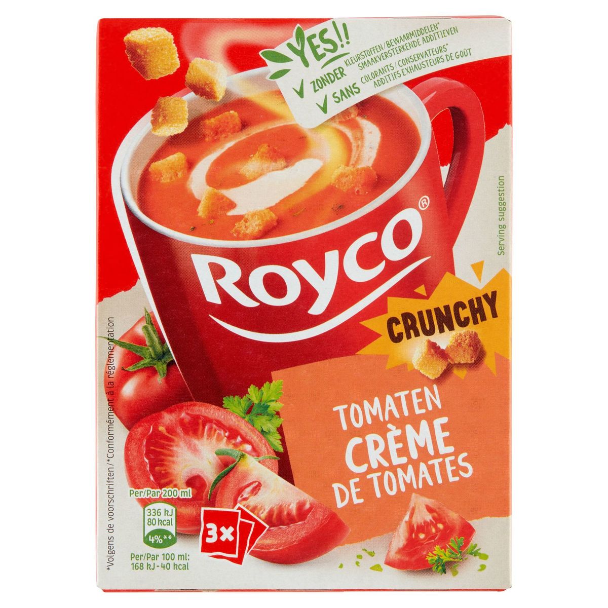 Royco Crunchy Crème de Tomates 3 x 18.1 g