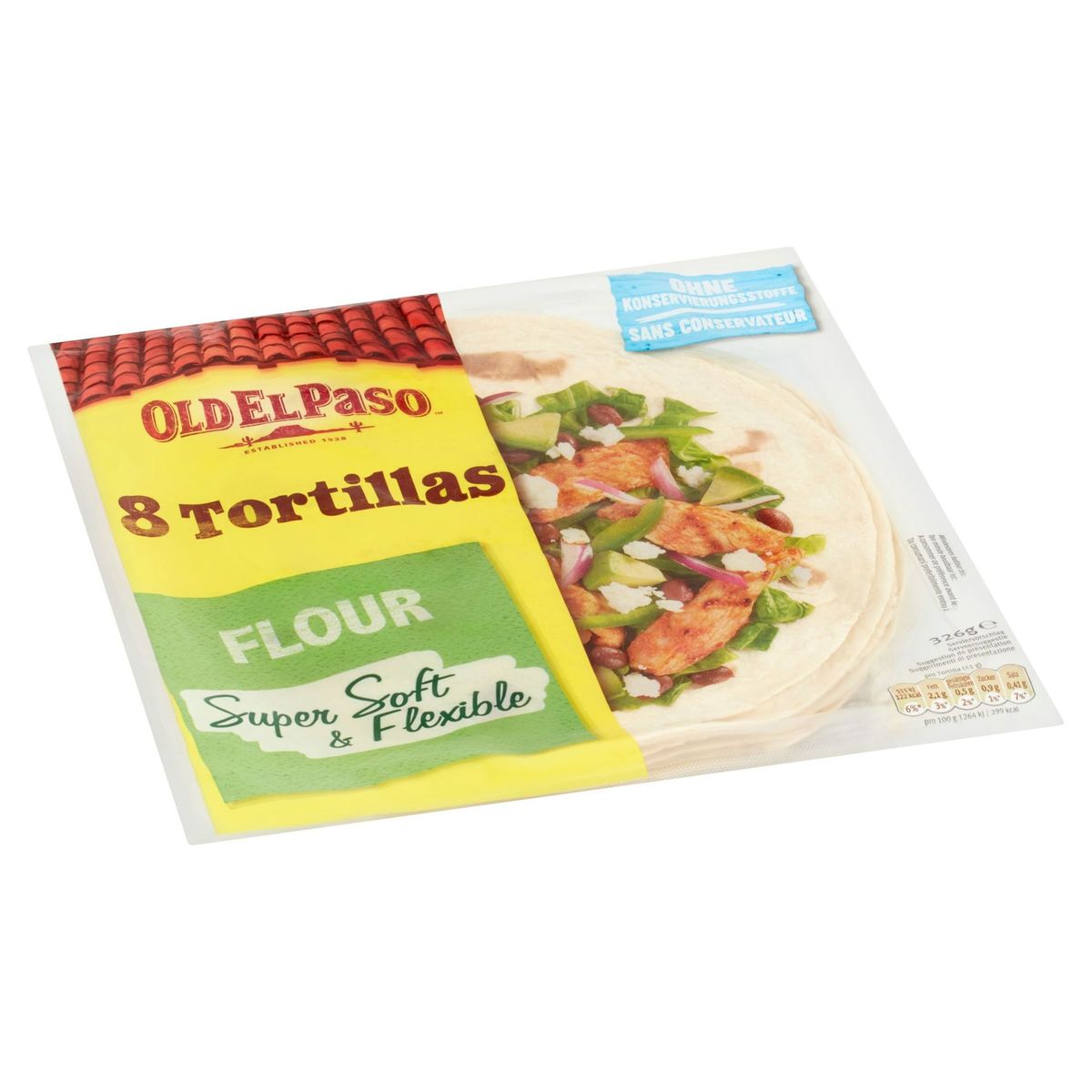 Old El Paso 8 Tortillas Flour 326 g