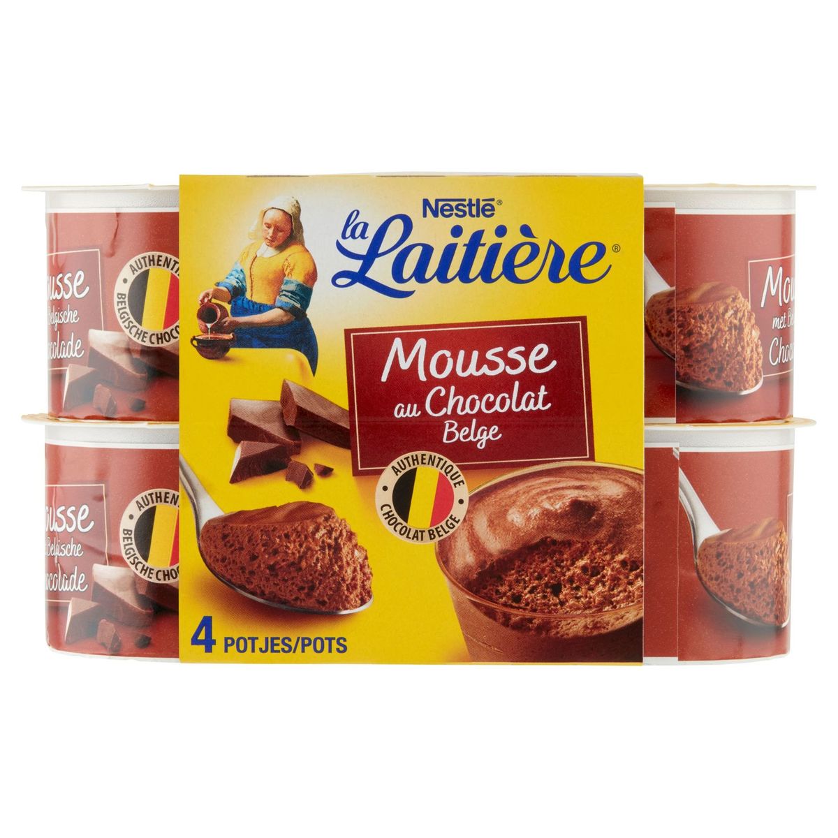 La Laitière Mousse au Chocolat Belge 4 x 61 g