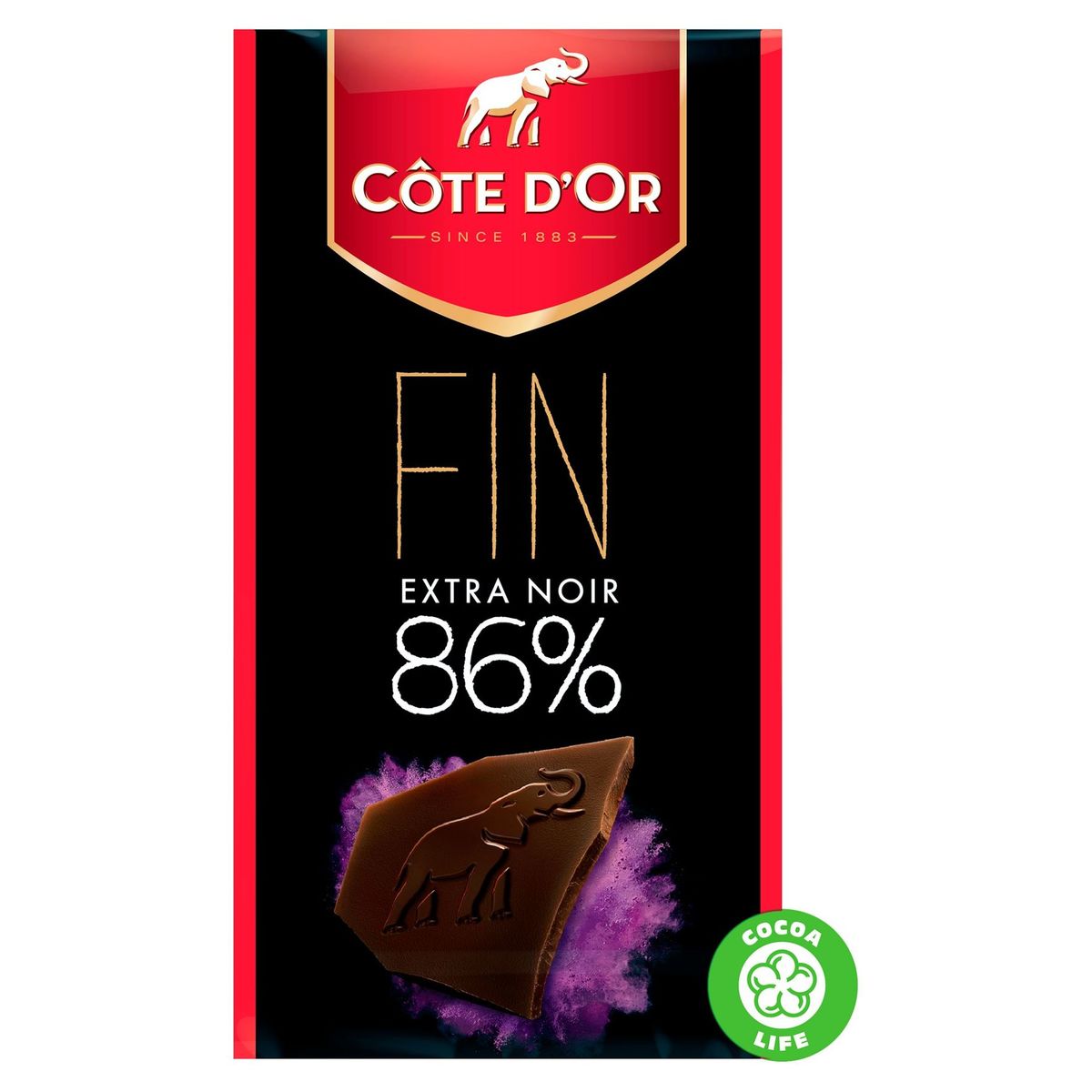 Côte d'Or Fin Intense Pure Chocolade Tablet Extra Puur 86% 100 g