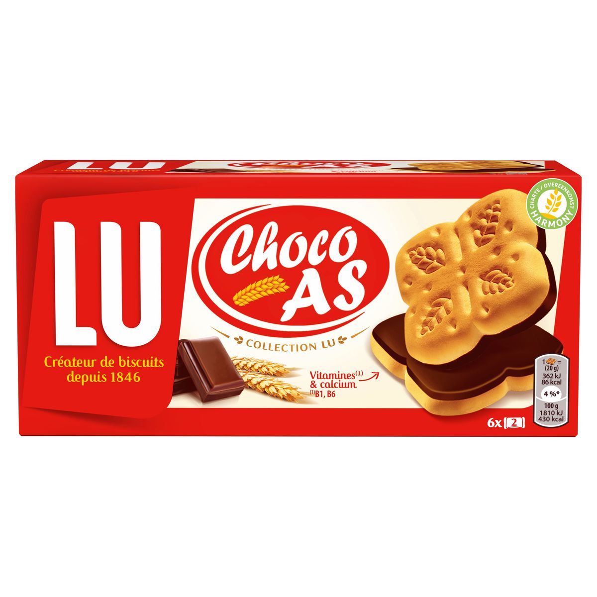 LU Choco As Biscuits Au Chocolat Pocket 240 g