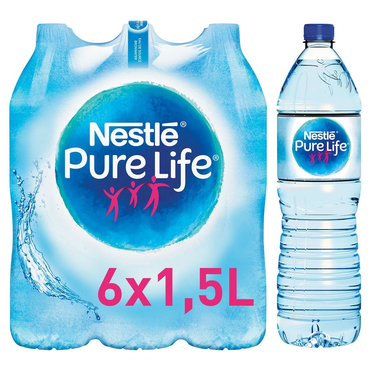 Nestlé Pure Life Eau de Source Plate 6 x 1.5 L