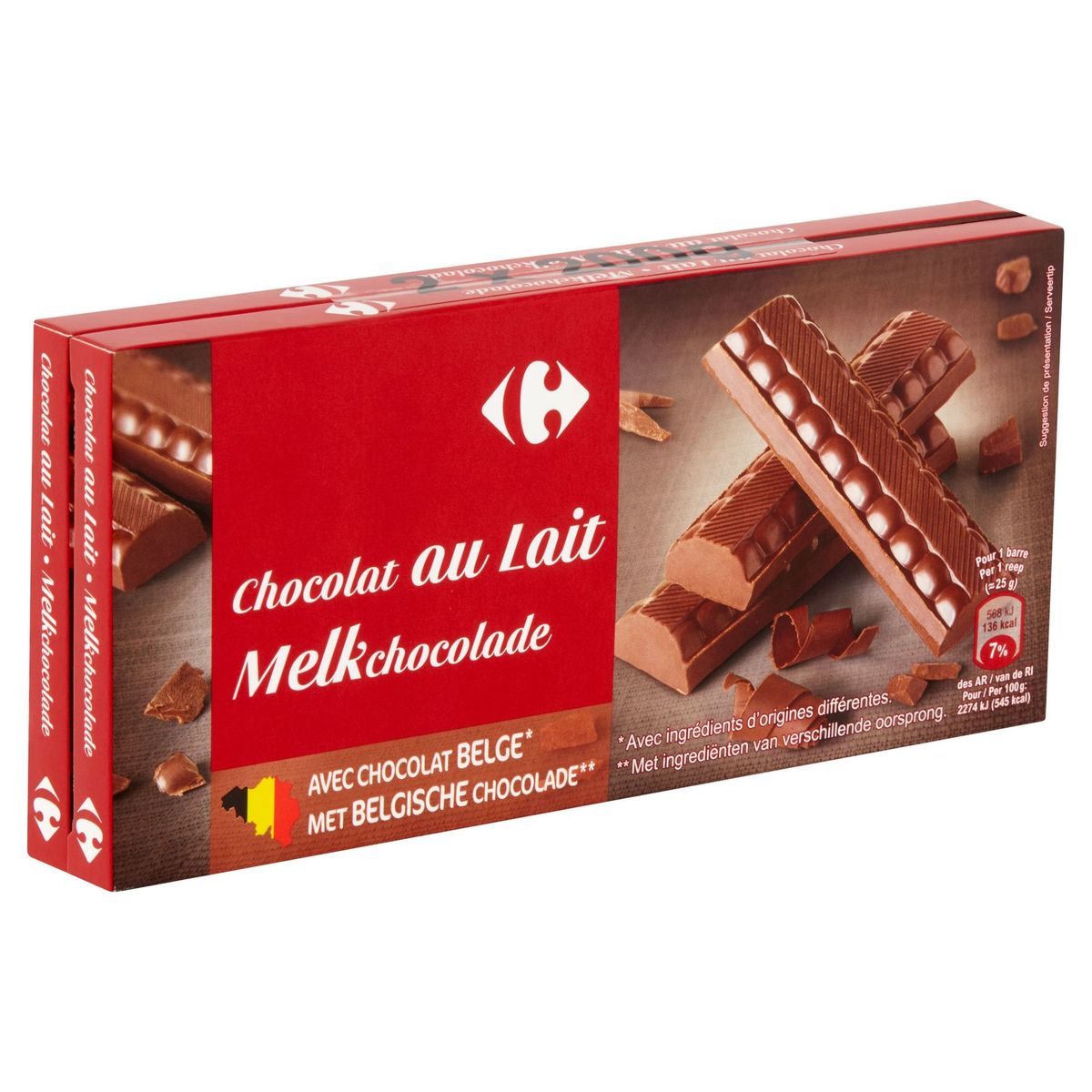 Carrefour Melkchocolade 2 x 200 g