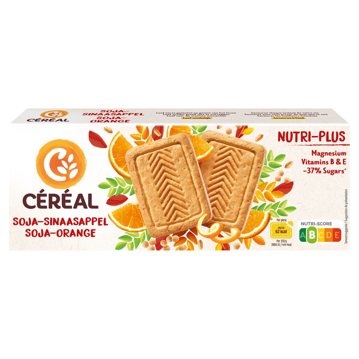Céréal Nutri-plus Biscuits Soja-Orange 4 x 5 Biscuits 280 g