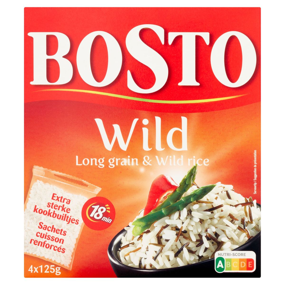Bosto Wild Long Grain & Wild Rice 4 x 125 g