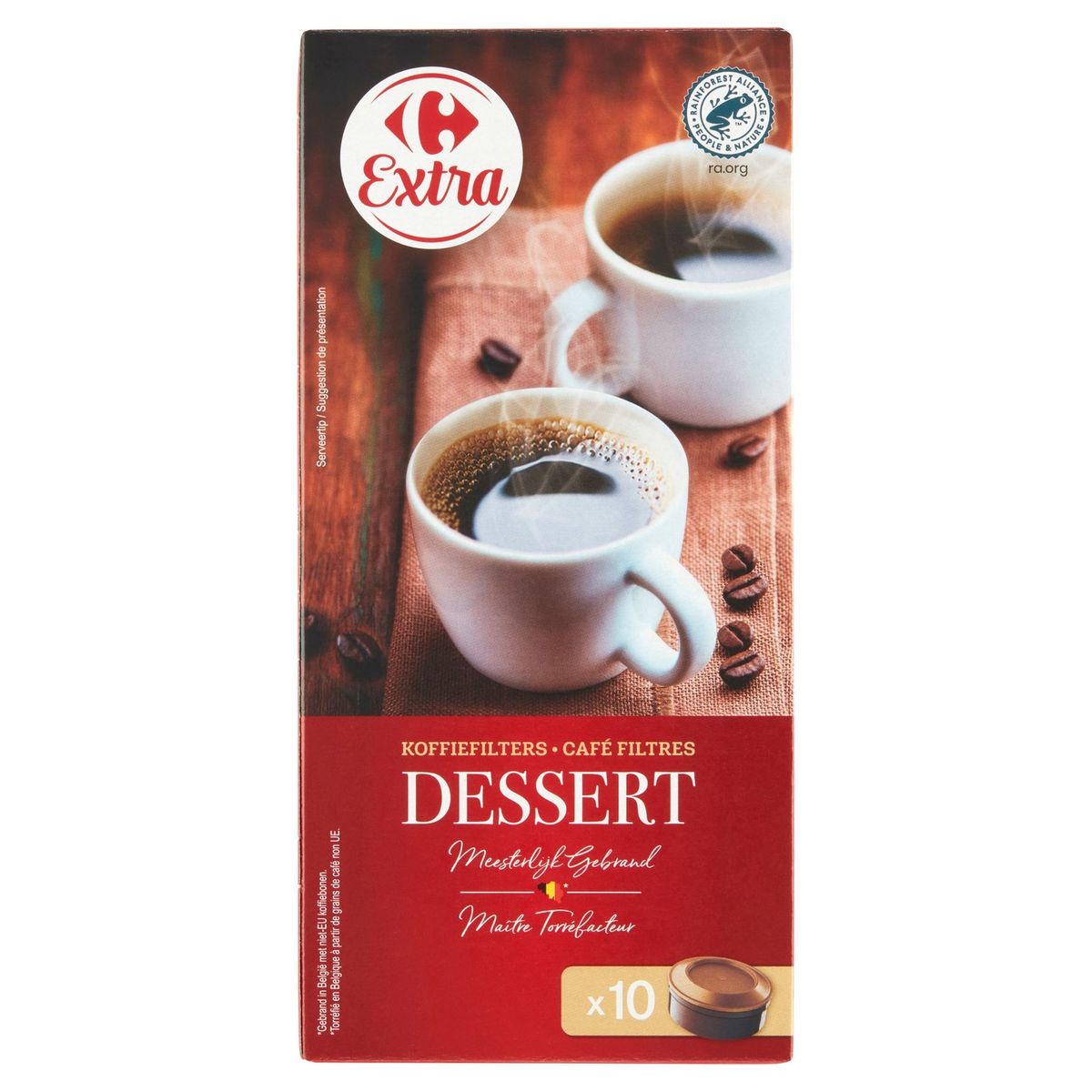 Carrefour Extra Koffiefilters Dessert 10 Stuks 75 g