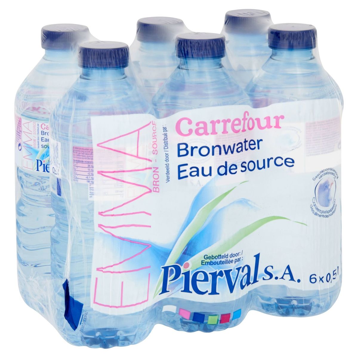 Carrefour Pierval Bronwater 6 x 0.5 L