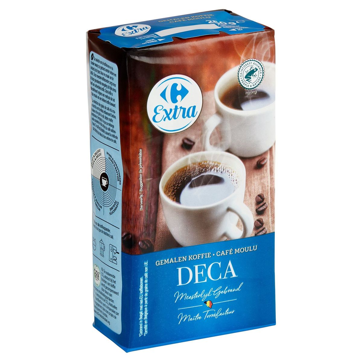 Carrefour Extra Gemalen Koffie Deca 250 g