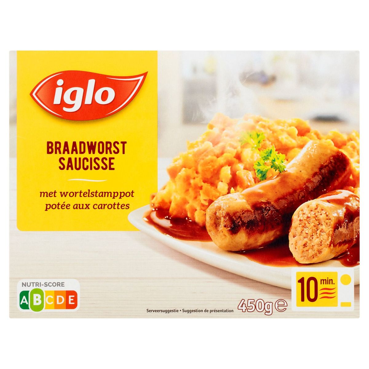 Iglo Braadworst met Wortelstamppot 450 g