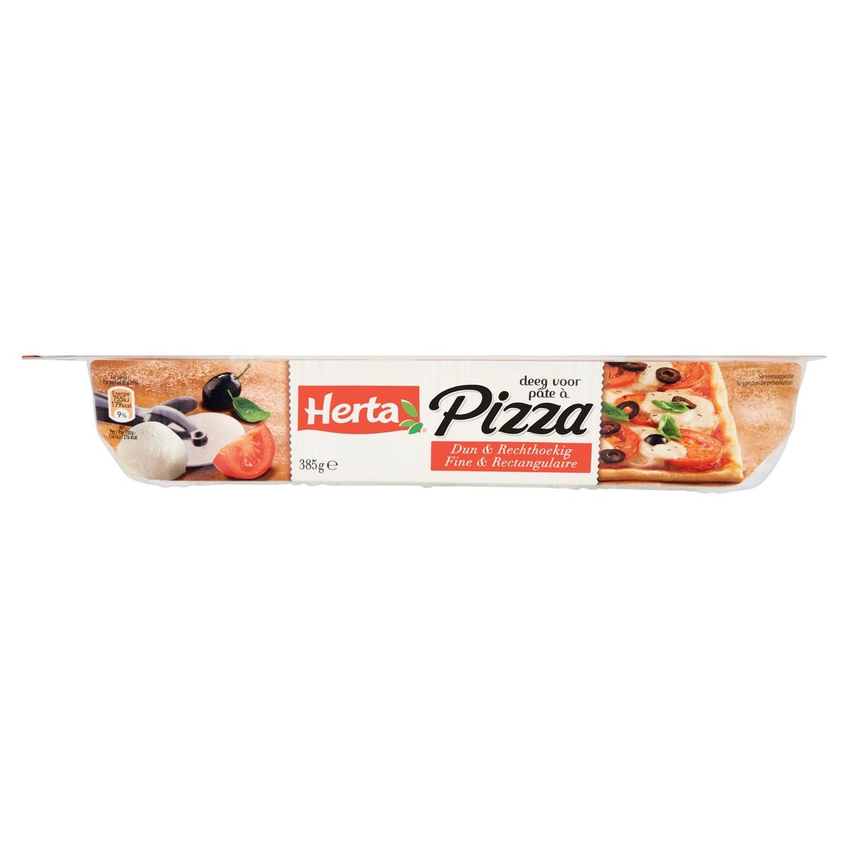 HERTA Pâte à Pizza Rectangulaire 385 g