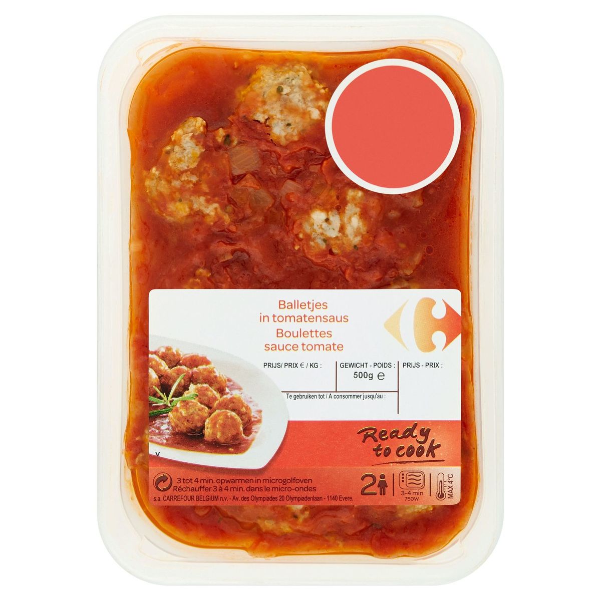 Carrefour Boulettes Sauce Tomate 500 g