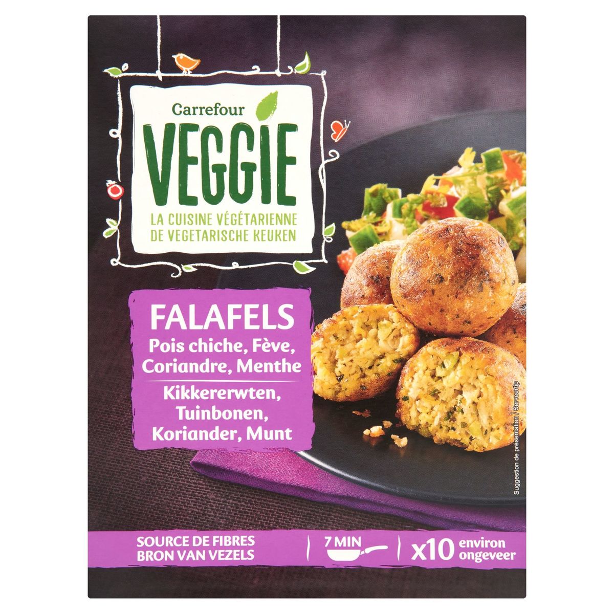 Carrefour Veggie Falafels Pois Chiche, Fève, Coriandre, Menthe 200 g
