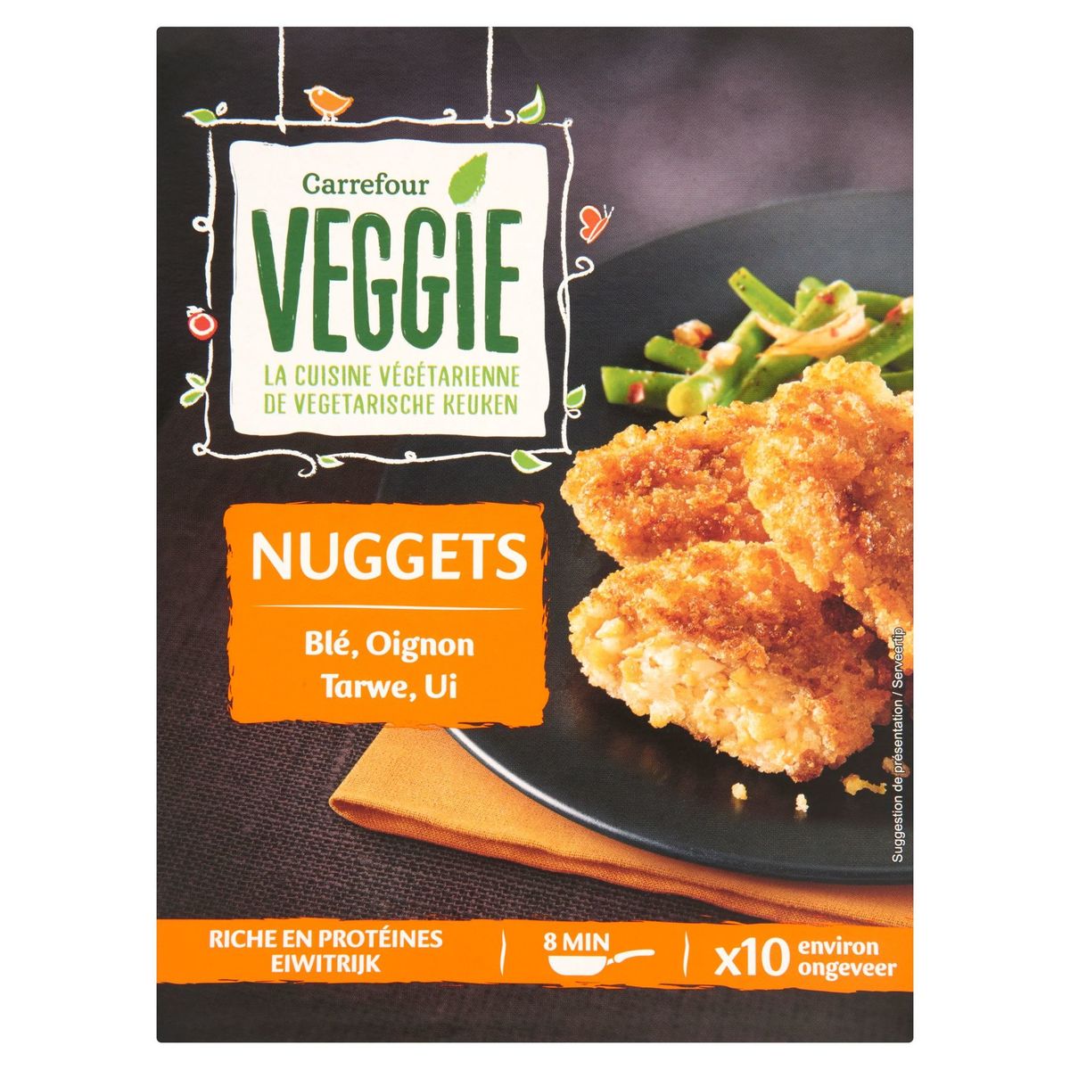Carrefour Veggie Nuggets Blé, Oignon 200 g