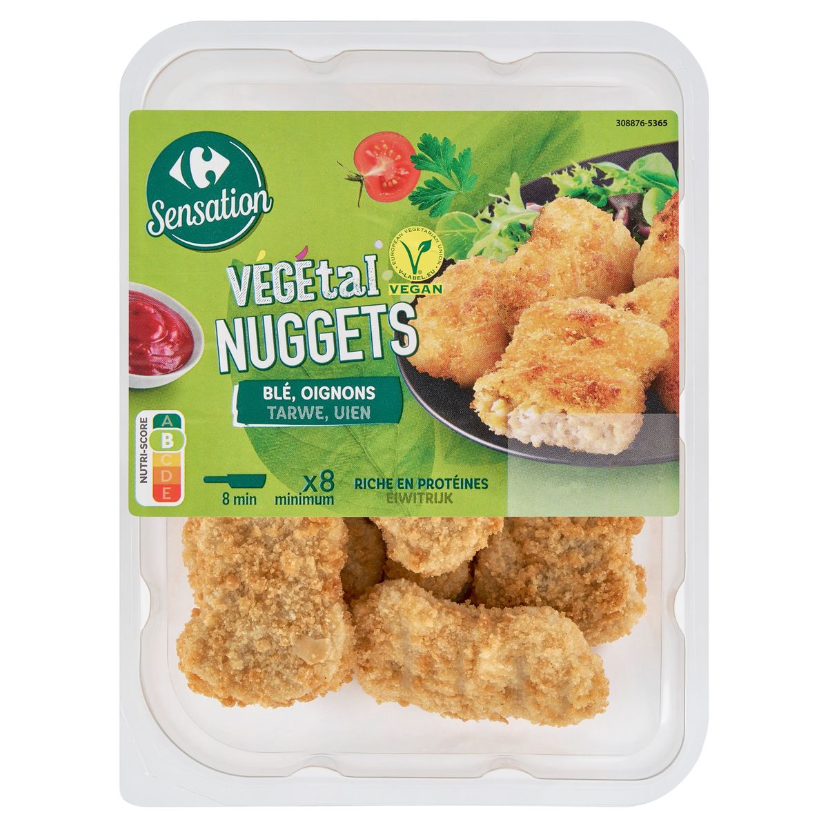 Carrefour Sensation Végétal Nuggets Blé, Oignons 200 g