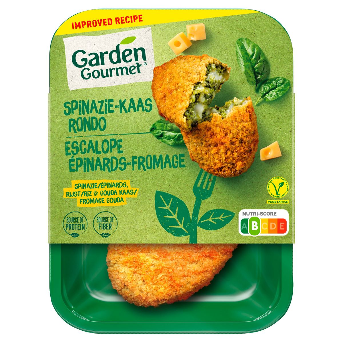 GARDEN GOURMET Escalope Épinards-Fromage Végétarienne x2 180 g