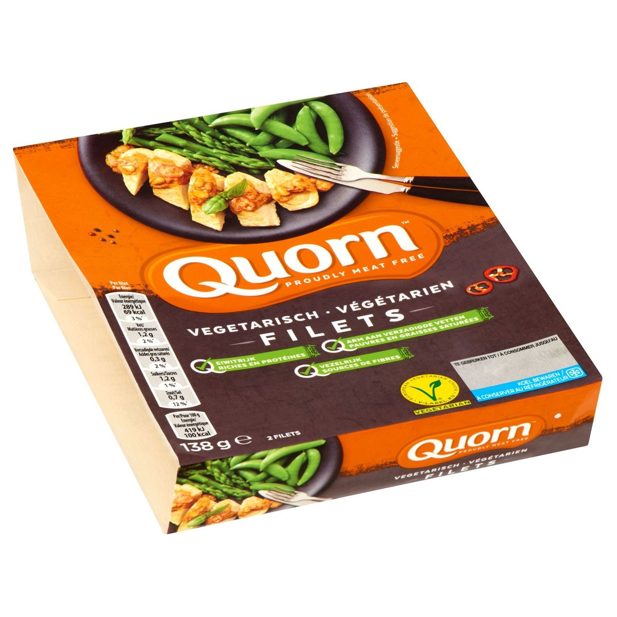 Quorn Vegetarisch Filets 2 Stuks 138 g