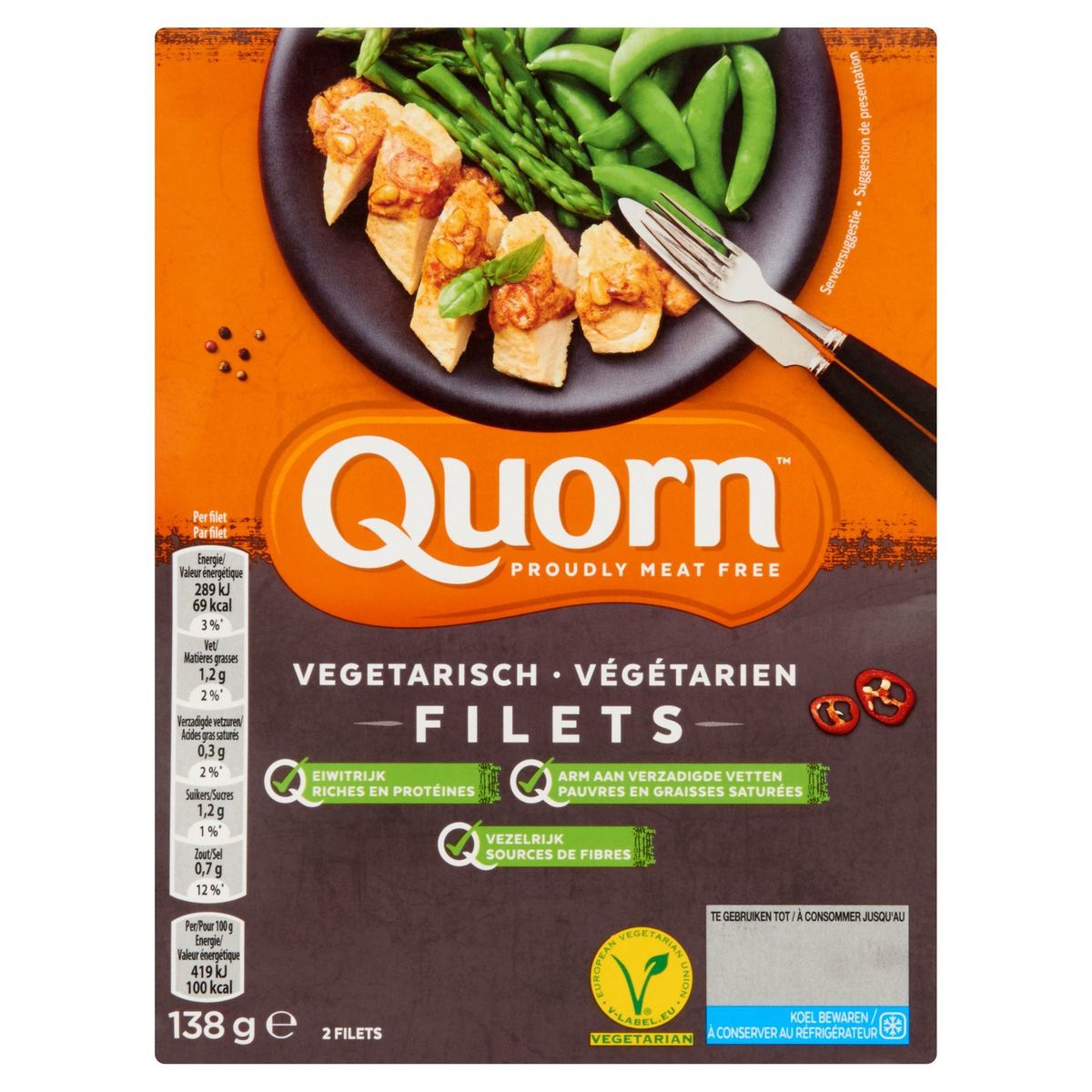 Quorn Végétarien Filets 2 Pièces 138 g