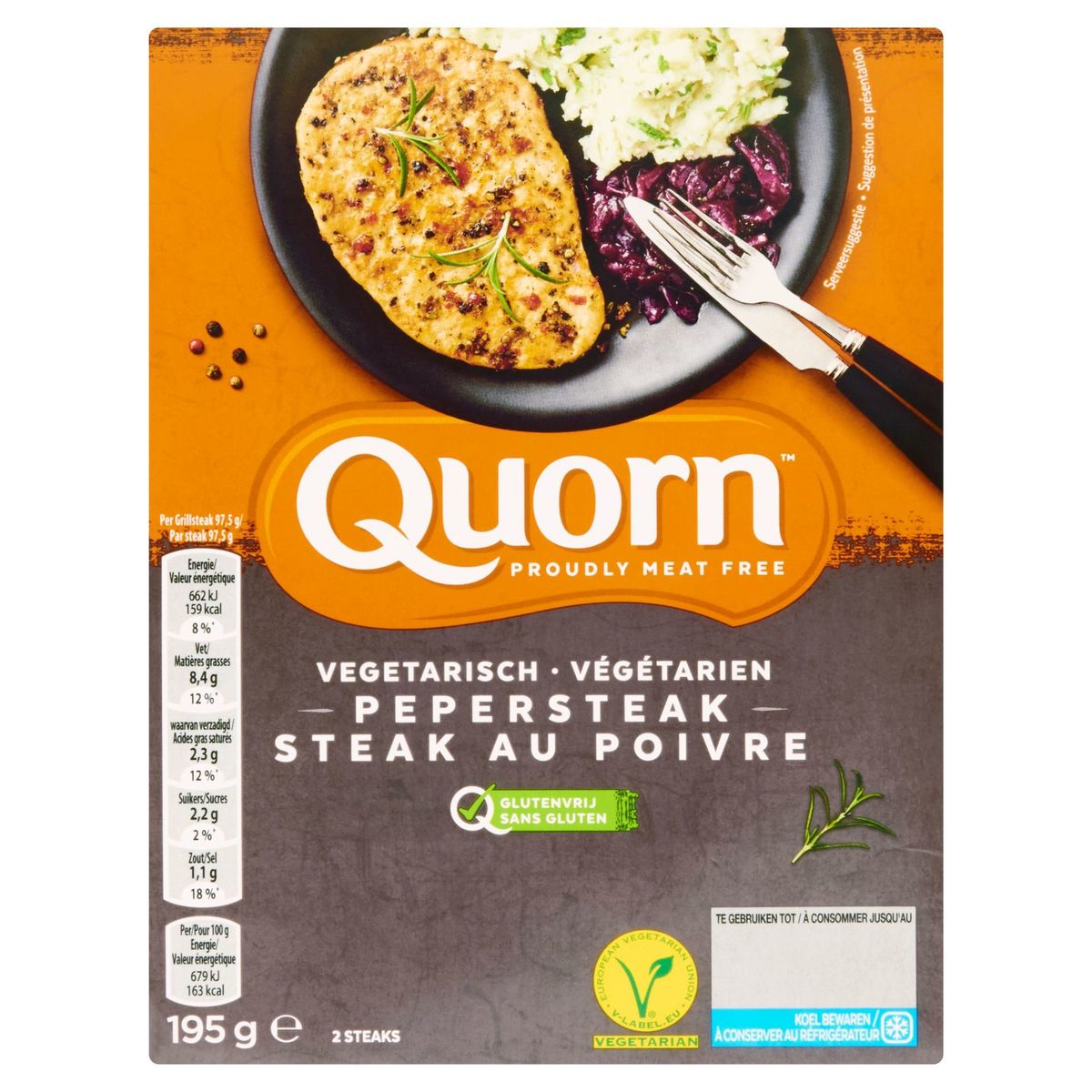 Quorn Végétarien Steaks au Poivre 195 g
