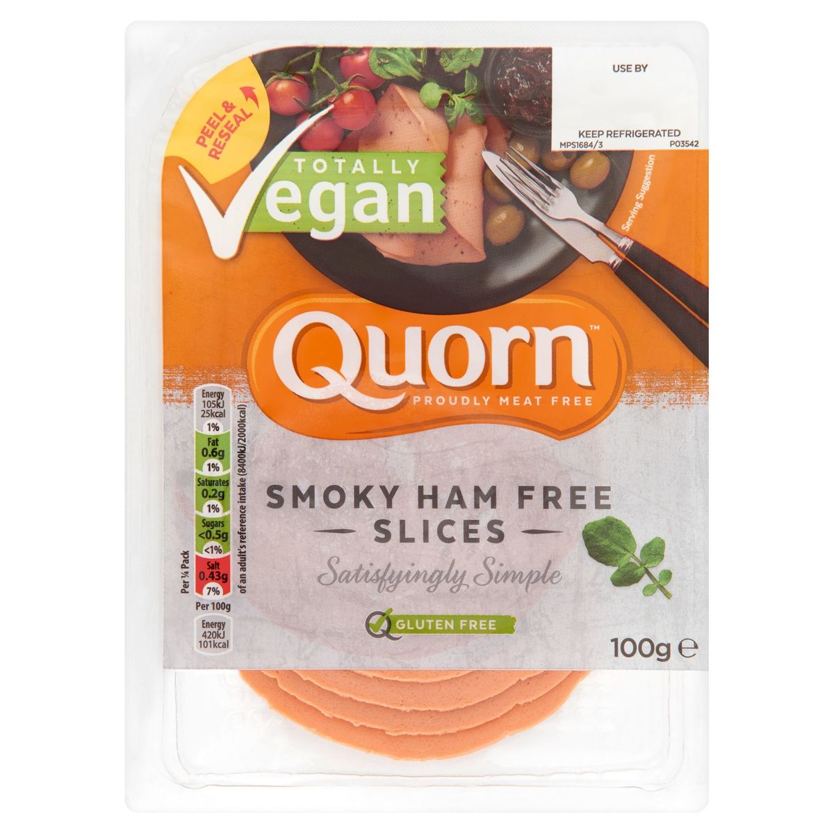 Quorn Vegan Smoky Ham Free Slices 100 g