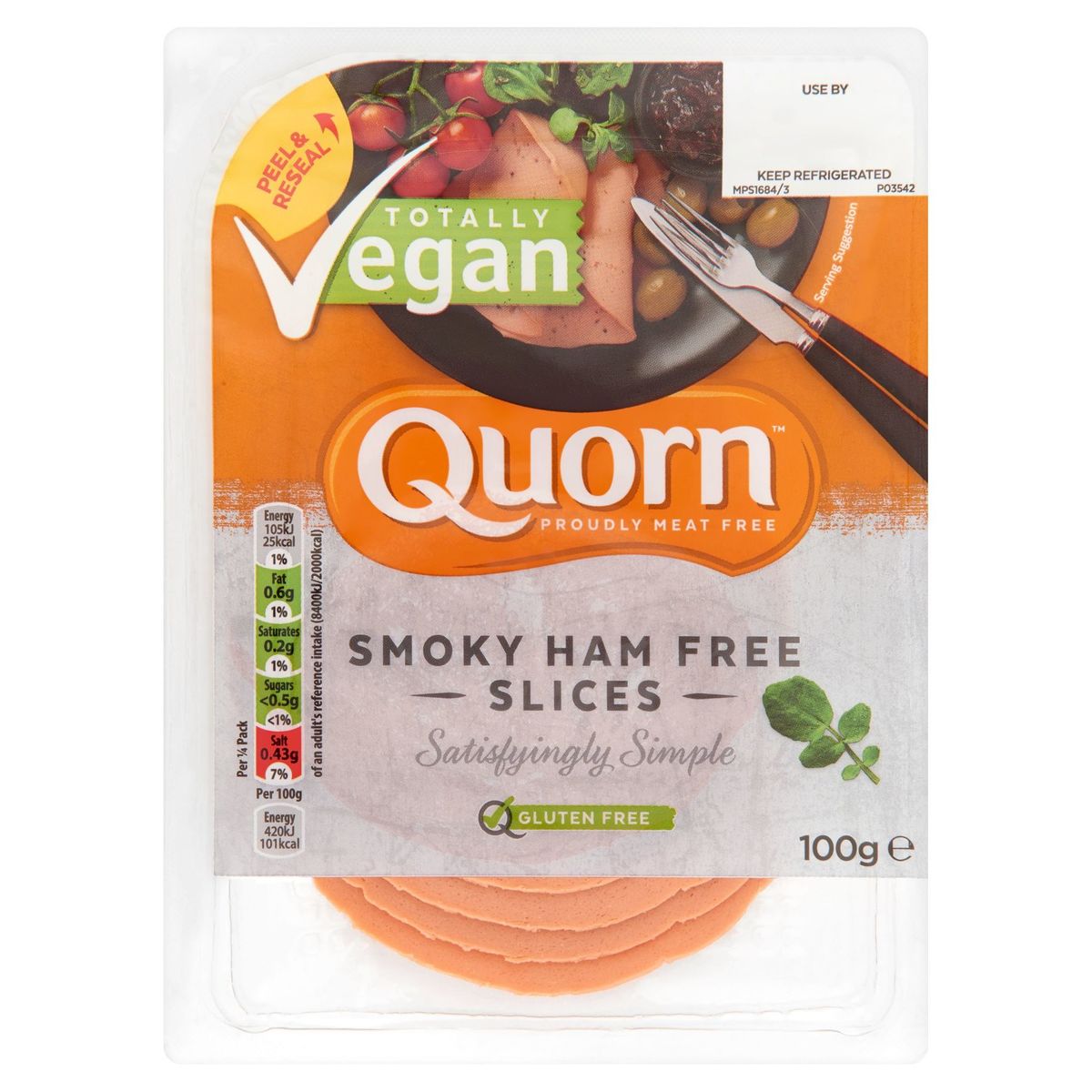 Quorn Vegan Smoky Ham Free Slices 100 g | Carrefour Site