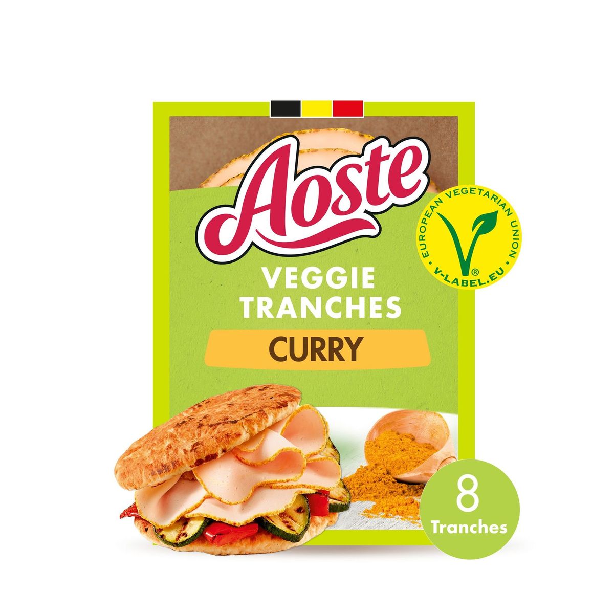 Aoste Veggie Tranches au Curry 8 Tranches 100 g