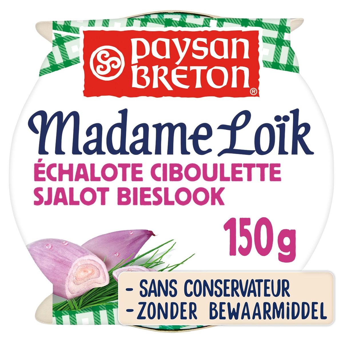 Paysan Breton Le Fromage Fouetté Madame Loïk Échalote Ciboulette 150 g