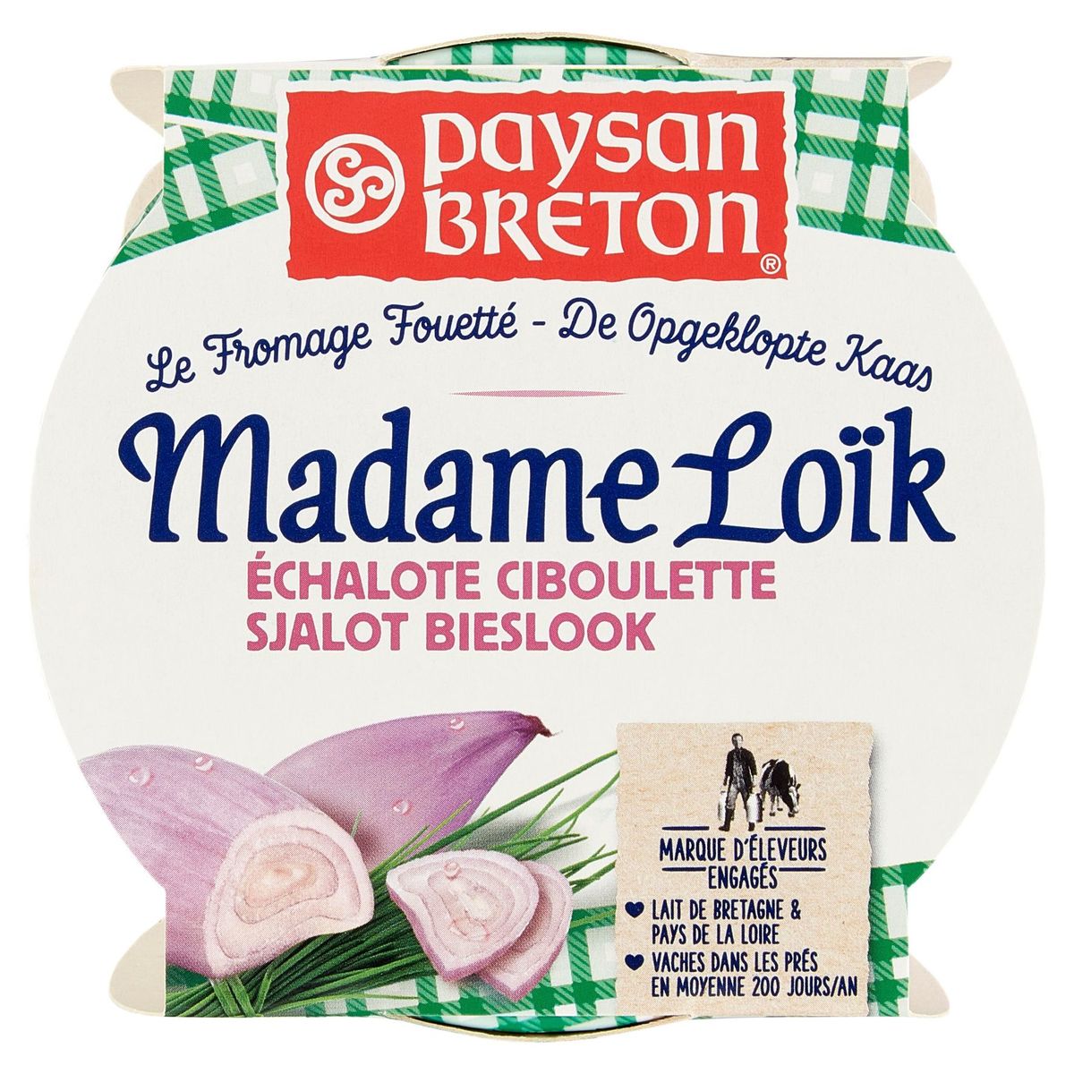 Paysan Breton De Opgeklopte Kaas Madame Loïk Sjalot Bieslook 150 g